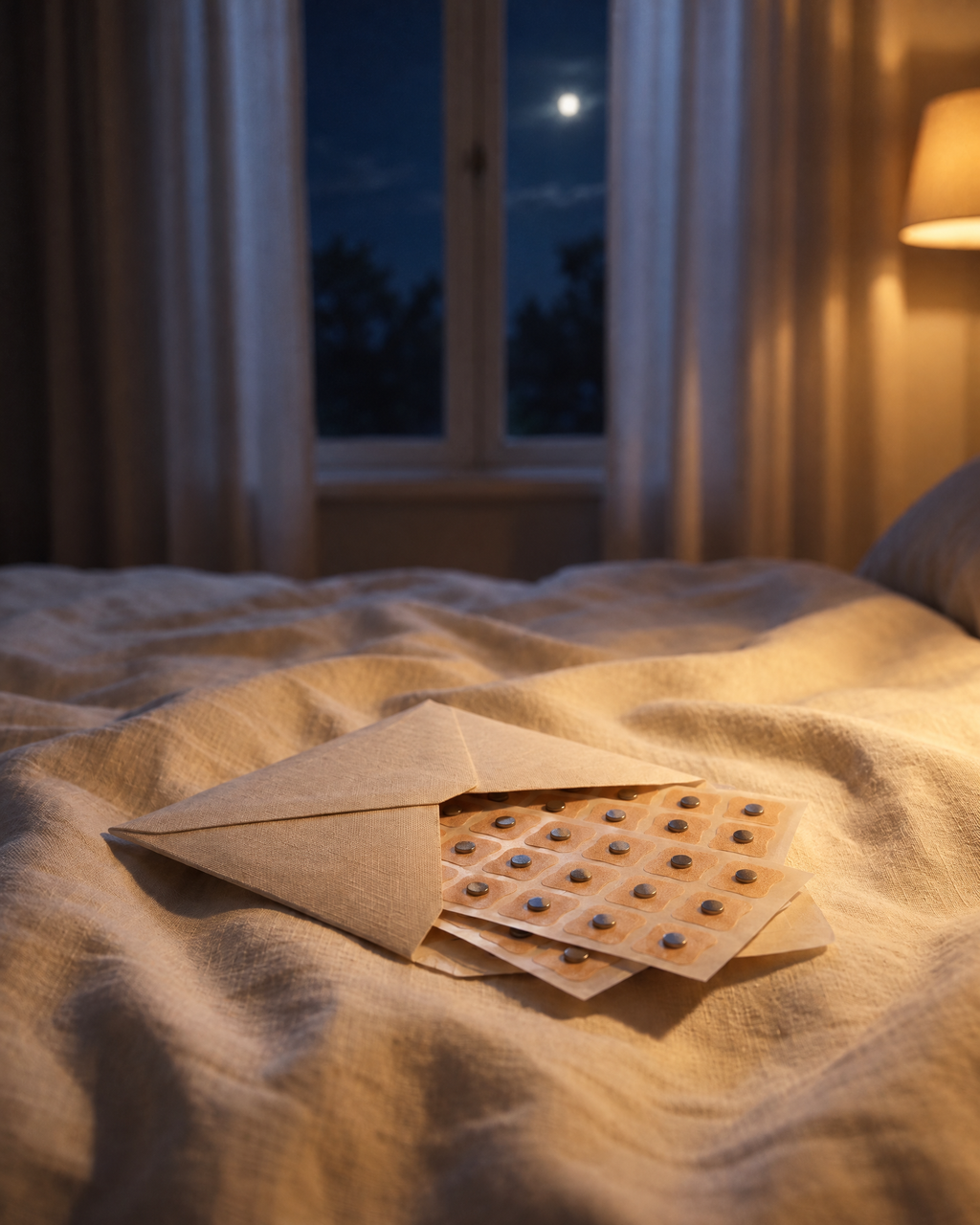 Hushmoon Refill Tabs arriving in a linen envelope